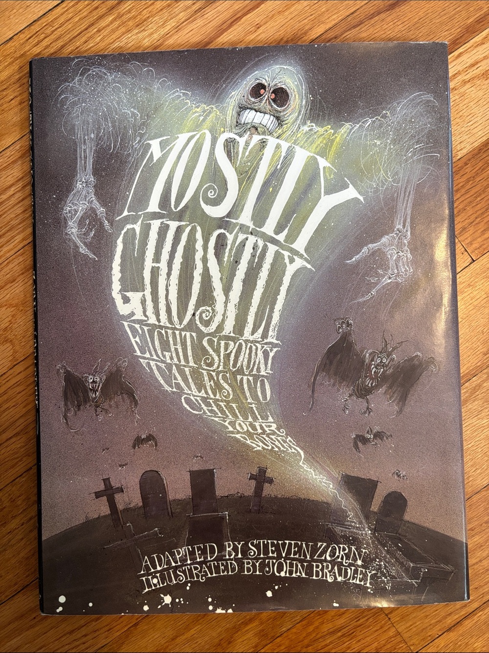 Mostly Ghostly — Purple Illustrated Halloween Book Cover